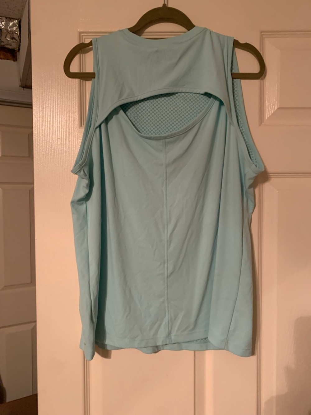 Light Blue Women's Performance Mesh-Back Tank Top